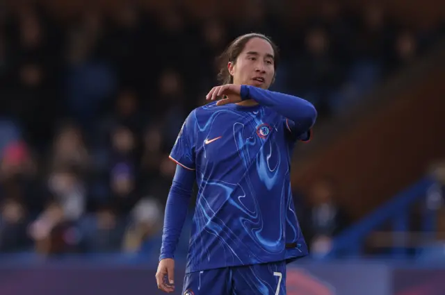 Chelsea's Mayra Ramirez reacts.