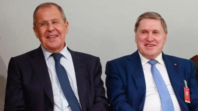 Lavrov and Ushakov sat in chairs