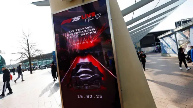 poster of the F1 launch event at the O2 Arena