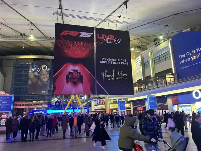 F1 posters inside the O2