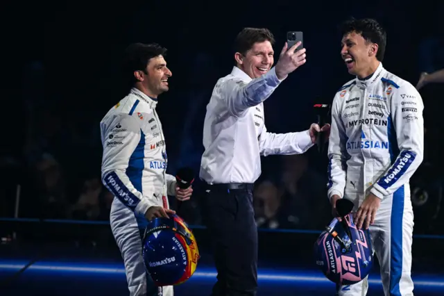 Williams team on stage at O2 Arena