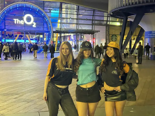 Mia, Erin and Willow pose for a photograph