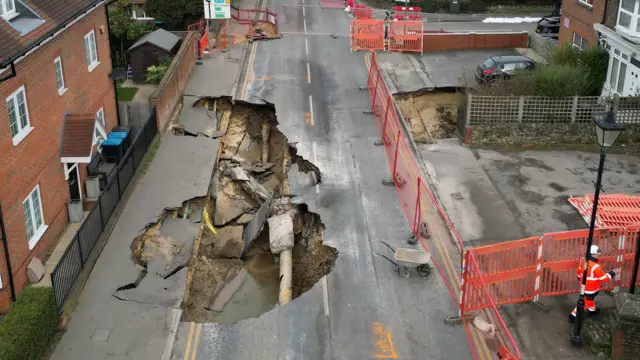 Sinkhole in Godstone