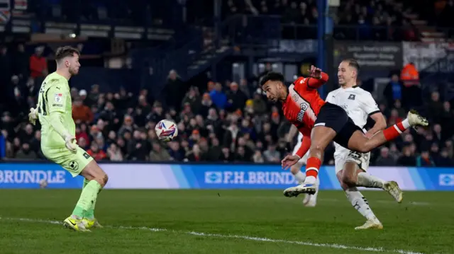 Jacob Brown scores for Luton