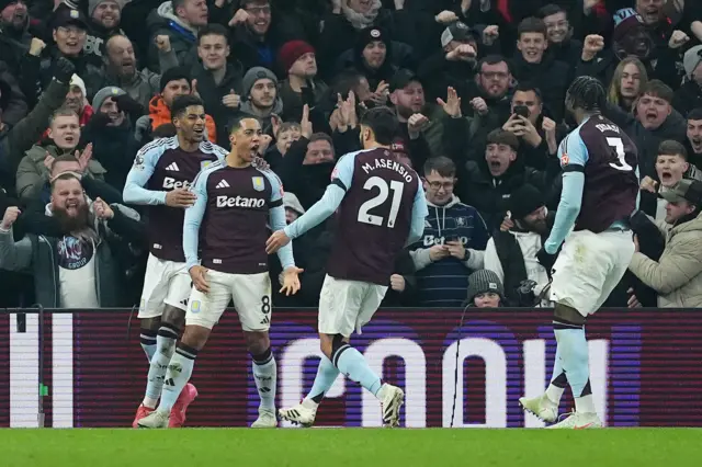 Aston Villa celebrates