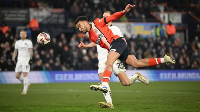 Jacob Brown scores for Luton