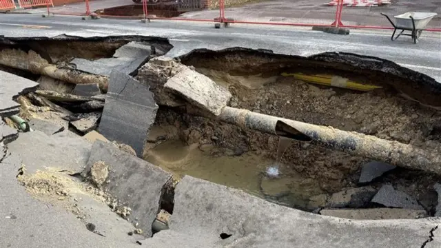 Sinkhole in Godstone