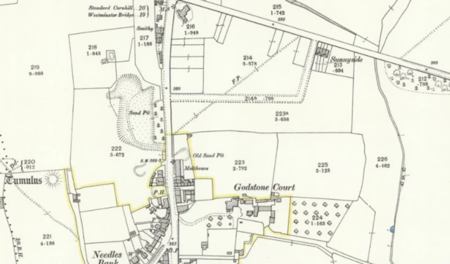 A map of Godstone from 1896