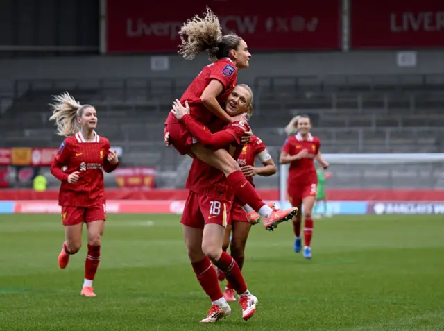 Leanne Kiernan of Liverpool celebrates
