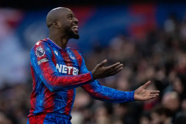 Jean-Philippe Mateta of Crystal Palace reacts