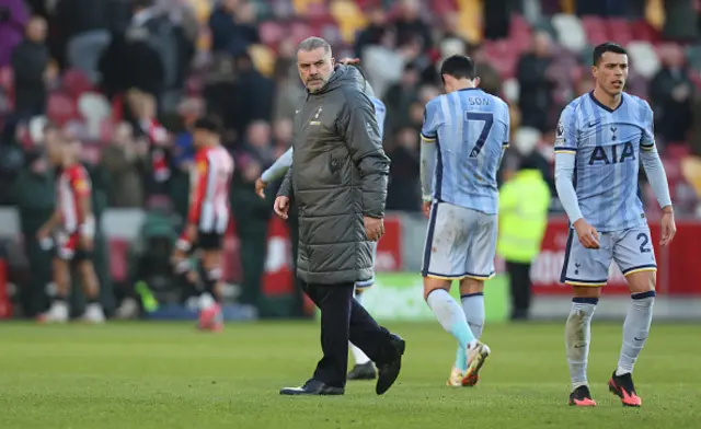 Tottenham Hotspur manager Ange Postecoglou at the final whistle