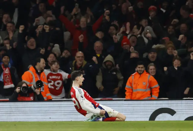 Arsenal's Kai Havertz celebrates