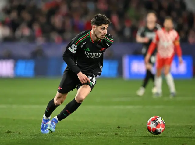 : Kai Havertz of Arsenal during the UEFA Champions League 2024/25 League Phase