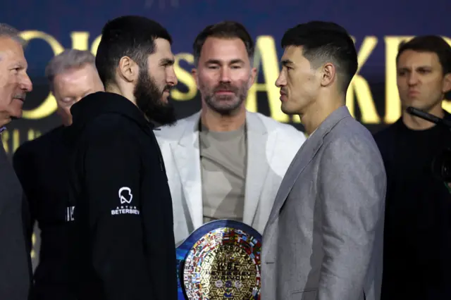 Artur Beterbiev and Dmitry Bivol face-off