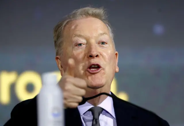 Frank Warren gives the thumbs up