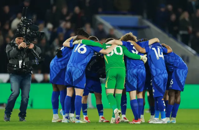 Leicester huddle