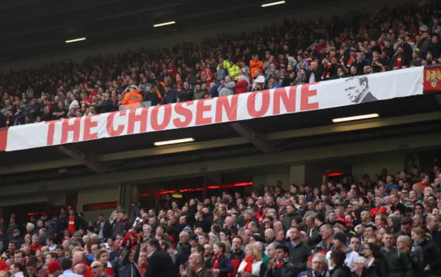 General View of a David Moyes banner