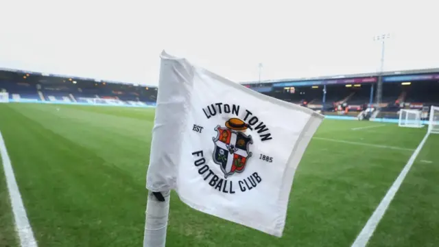 Luton Town Football Club flag.