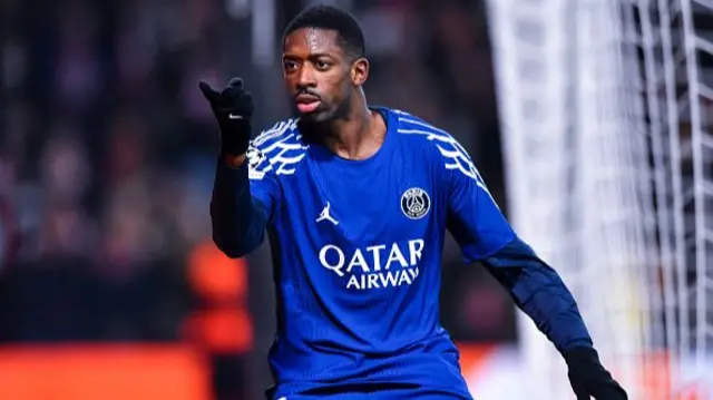 Ousmane Dembele of PSG celebrates