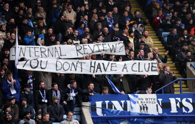 Leicester City fans protest