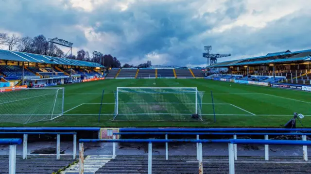 A general view of Cappielow Park during a William Hill Championship match between Greenock Morton and Falkirk at Cappielow Park, on February 21, 2025, in Greenock, Scotland. (Photo by Mark Scates / SNS Group)