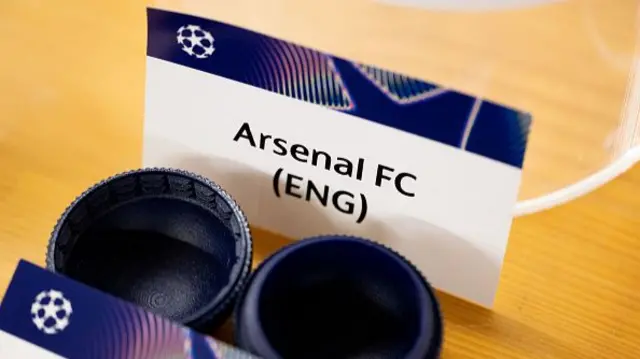 A detailed view of the card of Arsenal FC