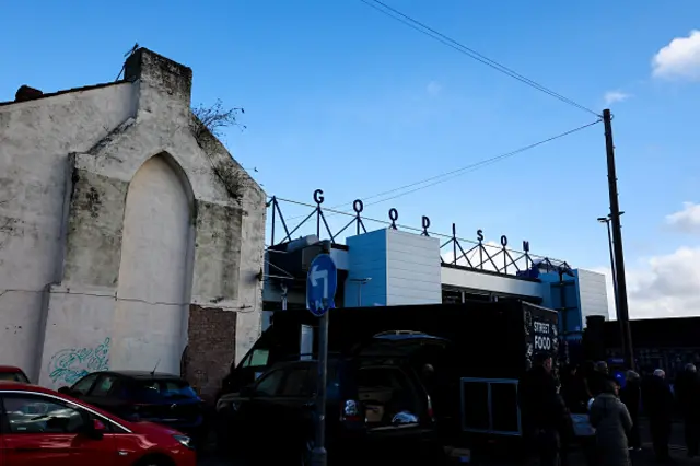 A general exterior view of Goodison Park