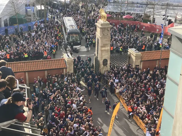 Scotland team arrival