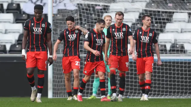 Blackburn players look dejected