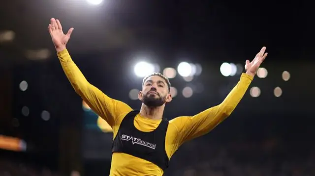 Matheus Cunha of Wolverhampton Wanderers celebrates