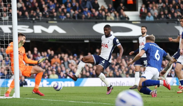 Ipswich Town's Luke Woolfenden scores a goal that was later disallowed