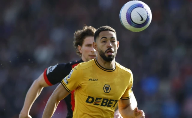 Wolverhampton Wanderers' Matheus Cunha in action