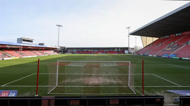 Crewe’s Alexandra Stadium before kick-off against Barrow