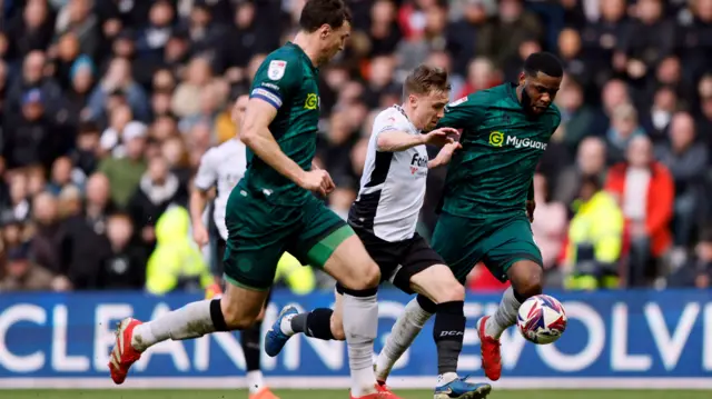 Derby v Millwall match action