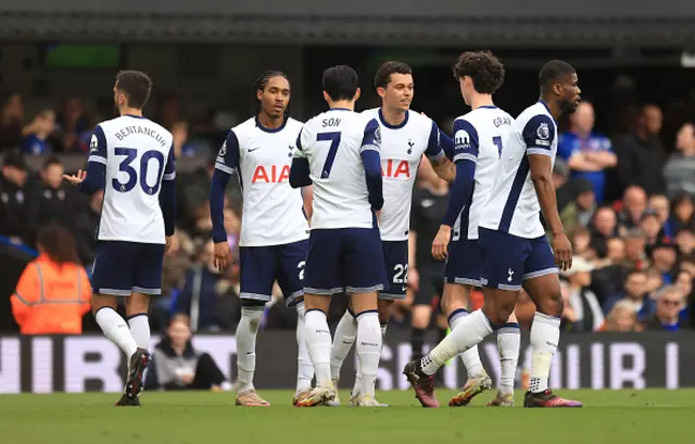 Brennan Johnson of Tottenham Hotspur celebrates