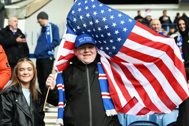 Rangers fans at Ibrox