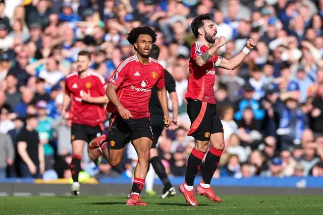 Bruno Fernandes of Manchester United celebrates