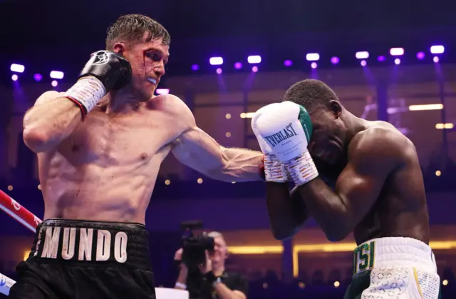 Callum Smith lands a punch on Joshua Buatsi