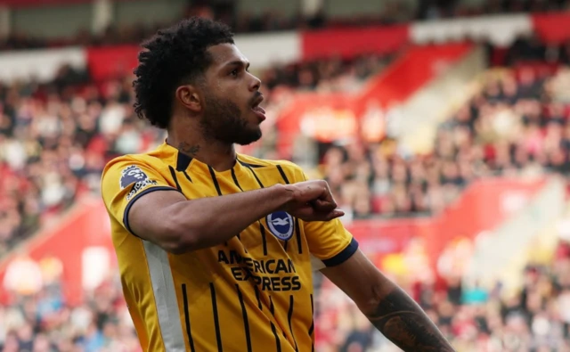 Brighton & Hove Albion's Georginio Rutter celebrates