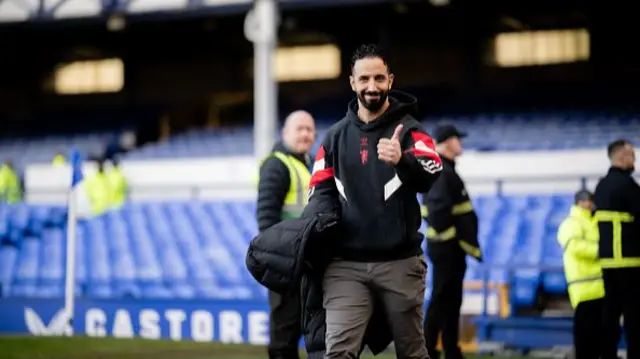 Manager Ruben Amorim of Manchester United arrives