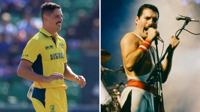 Ben Dwarshuis and Freddie Mercury split graphic