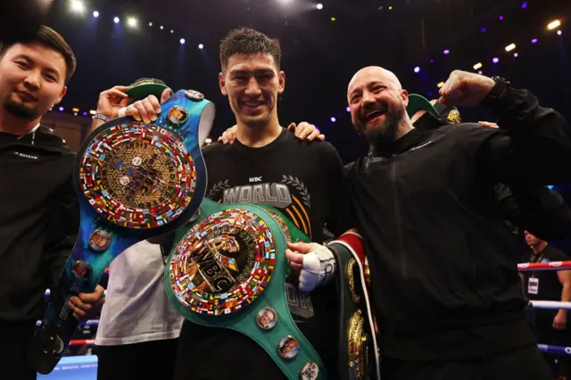 Dmitry Bivol holds the undisputed, IBF, IBO, WBC and WBO world light-heavyweight titles