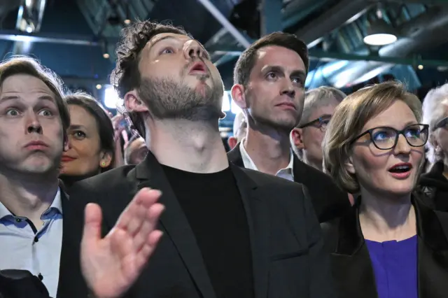 Green co-leaders Franziska Brantner and Felix Banaszak in Berlin