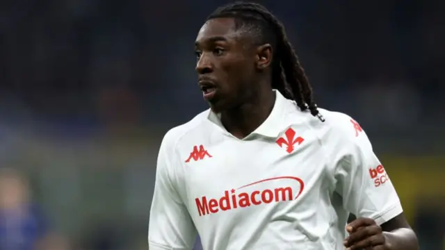 Moise Kean of Fiorentina looks on during the Serie A match against Inter Milan