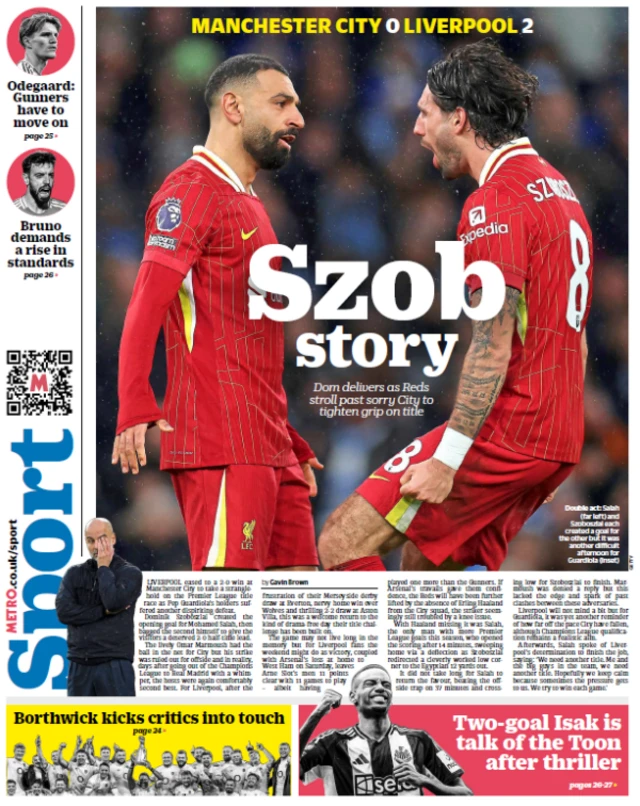 Metro back page 24 Feb