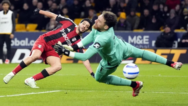 Wolverhampton Wanderers goalkeeper Jose Sa saves a shot