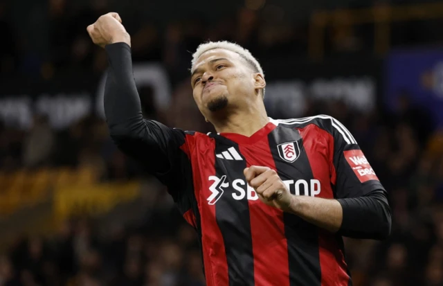 Fulham's Rodrigo Muniz celebrates scoring their second goal