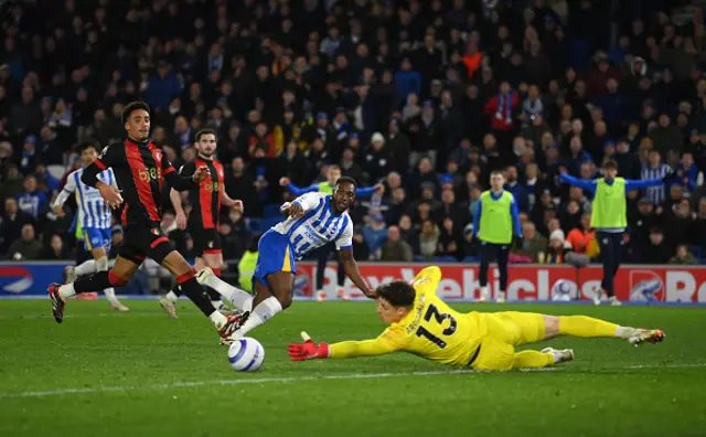 Danny Welbeck of Brighton & Hove Albion scores