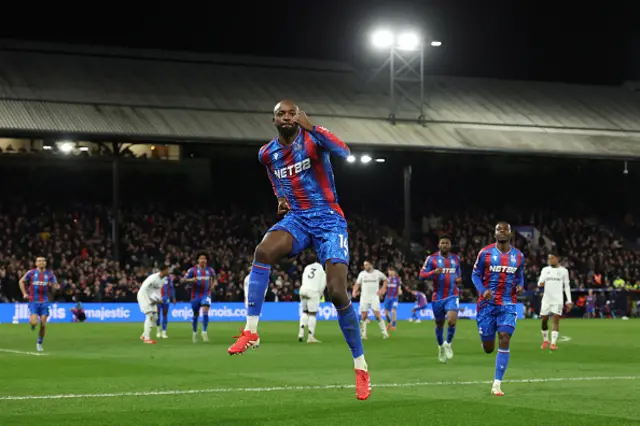 Jean-Philippe Mateta of Crystal Palace celebrates