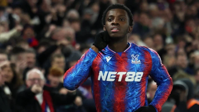 Crystal Palace's Eddie Nketiah celebrates